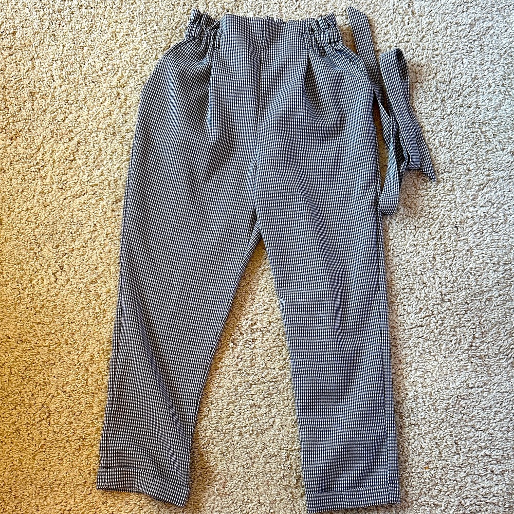 Sienna Sky Black and White Checkered Pants